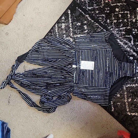 COCOSHIP Women's Retro One Piece Swimsuit Backless High Waisted Pin Up Bathing - Picture 6 of 8